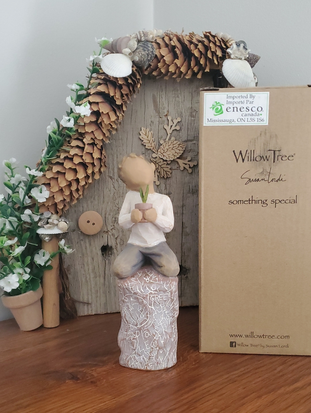 Willow Tree "Something Special" 2013 - Boy Sitting On Earth Holding Plant